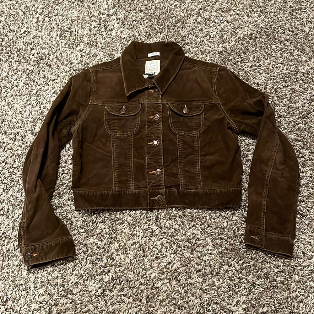 Old Navy brown corduroy jacket girls size large